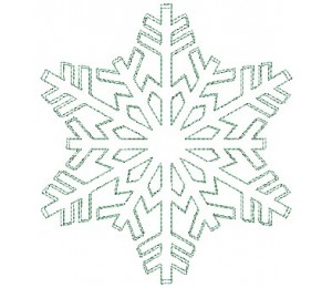 Stickdatei - Fancy Christmas Schneekristall Doodle